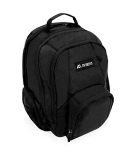 everest transport laptop backpack, black, one size