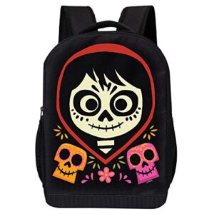 disney coco black backpack – miguel and skulls – coco 17 inch air mesh padded bag (miguel and skulls)