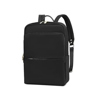 full design travel laptop backpack for women, 14 inch water resistant computer backpack, fashion daypack shoulder bag for work school (black)