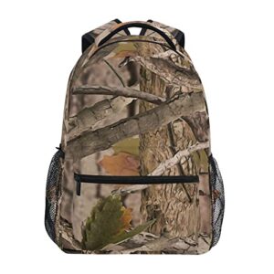 krafig forest camouflage boys girls kids school camo backpacks bookbag, elementary school bag travel backpack daypack