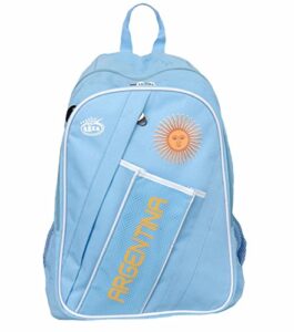 backpack argentina arza color light blue. back to school