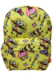 spongebob squarepants 16 inches large allover print backpack with laptop sleeve