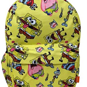 SpongeBob SquarePants 16 Inches Large Allover Print Backpack with Laptop Sleeve