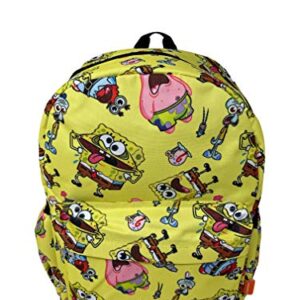 SpongeBob SquarePants 16 Inches Large Allover Print Backpack with Laptop Sleeve