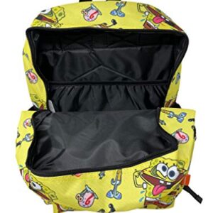 SpongeBob SquarePants 16 Inches Large Allover Print Backpack with Laptop Sleeve