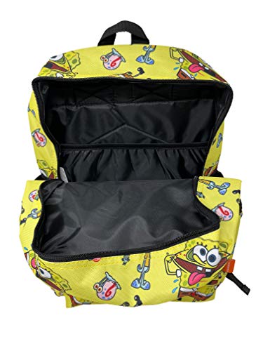 SpongeBob SquarePants 16 Inches Large Allover Print Backpack with Laptop Sleeve