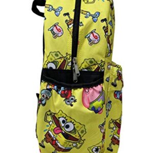 SpongeBob SquarePants 16 Inches Large Allover Print Backpack with Laptop Sleeve