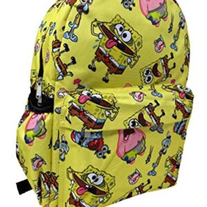 SpongeBob SquarePants 16 Inches Large Allover Print Backpack with Laptop Sleeve