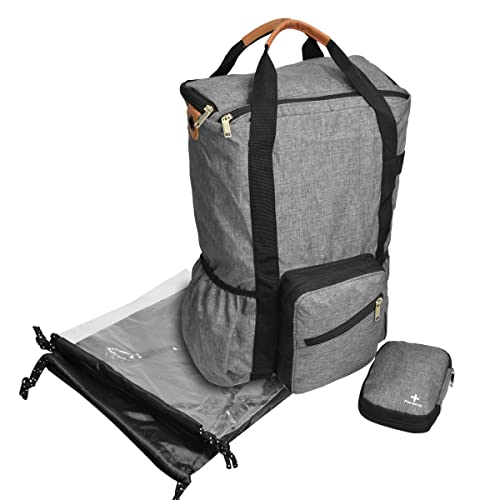 BEMYGREENBAG foldable hiking backpack waterproof daily backpack swim backpack yoga backpack outdoor backpack (grey)