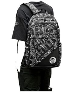 school backpack black bookbag college high school bags for boys girls travel rucksack casual daypack laptop backpacks(black-m)