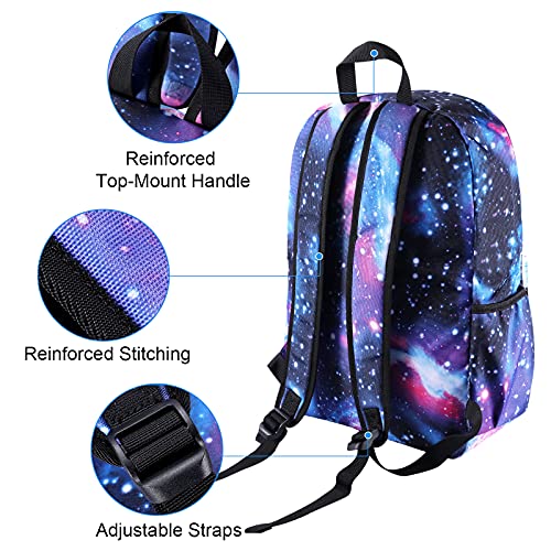 SAMIT School Backpack School Bag Galaxy Backpack Rucksack Kid Backpack Set with Pencil Case for Boys Girls Elementary