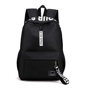 korean casual backpack daypack laptop bag college bag book bag school bag for girls women,black