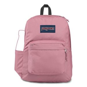 jansport superbreak backpack – school, travel, or work bookbag with water bottle pocket, blackberry mousse