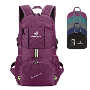 neekfox packable lightweight hiking daypack 35l travel hiking backpack, ultralight foldable backpack for women men