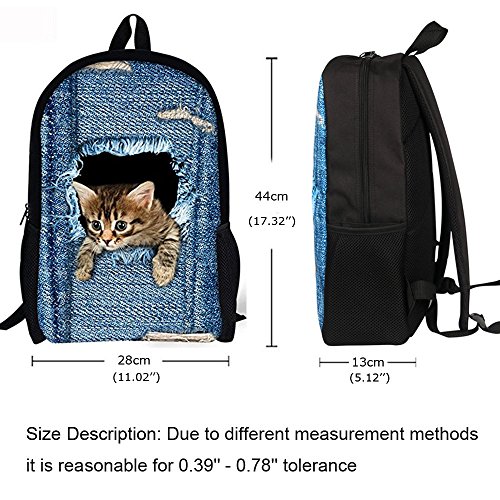 Cozeyat Pet Dog Print Backpack Cute Puppy School Bag Creative Design Bookbag for Kids Boys Girls