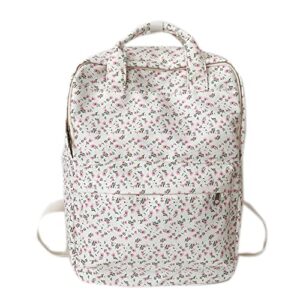 aktudy fashion floral printed backpack student travel large capacity school bag