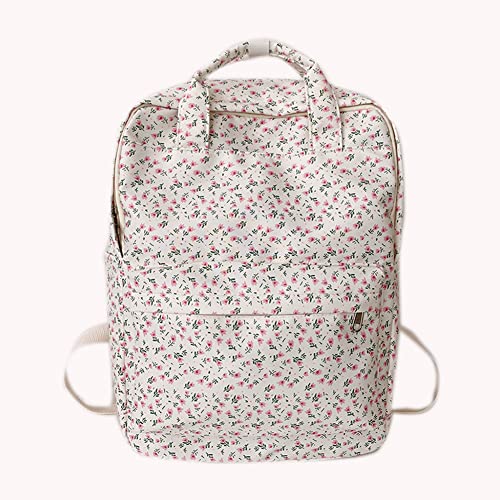 Aktudy Fashion Floral Printed Backpack Student Travel Large Capacity School Bag