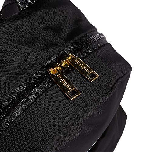 adidas Women's Linear Mini Backpack Small Travel Bag, Black/Gold Metallic, One Size