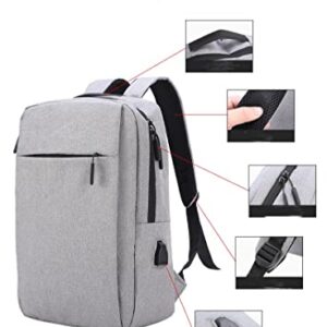 xiaoyidan Laptop Backpack Unisex Travel Bag Business Computer Backpacks Casual Hiking Pack (Gray)