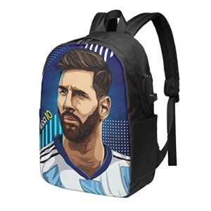 customized for football fans multifunction with #10 messi logo backpack travel sports backpack, computer bag for men women