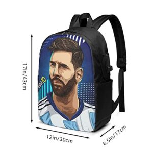 Customized For Football Fans Multifunction With #10 Messi Logo Backpack Travel Sports Backpack, Computer Bag For Men Women