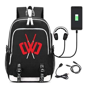 school bag laptop backpack with usb charging port daypack for travel hiking camping 17.32”x12.60”x5.91”