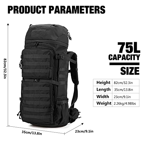 Mardingtop Bundle Items: 28L+75L Molle Tactical Backpack Black