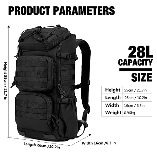 Mardingtop Bundle Items: 28L+75L Molle Tactical Backpack Black