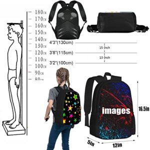 Cartoon Backpacks Anime Backpack 3D Printed College Bag Backpack with Pencil Case -5