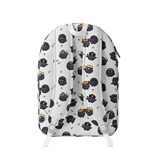 COOLINKO Volleyball Club Crows All Over Print Kawaii Anime Unisex Mini Backpack Polyester Synthetic Blended Fabric Soft Small Bag Travel Matching Lining Easy Clean Durable