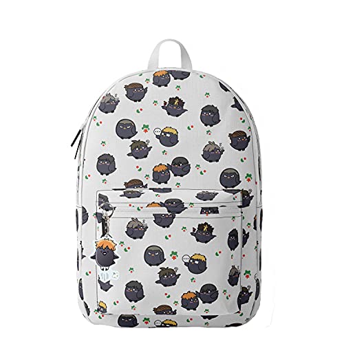 COOLINKO Volleyball Club Crows All Over Print Kawaii Anime Unisex Mini Backpack Polyester Synthetic Blended Fabric Soft Small Bag Travel Matching Lining Easy Clean Durable