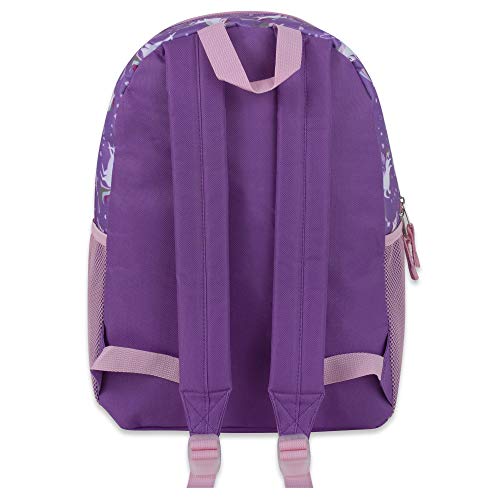 Girl's Backpack With Plush Applique And Multiple Pockets