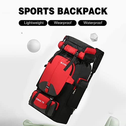 MengK Sports Backpack Waterproof Large Capacity 70L Climbing Hiking Camping Trekking Outdoors Bag Rucksack