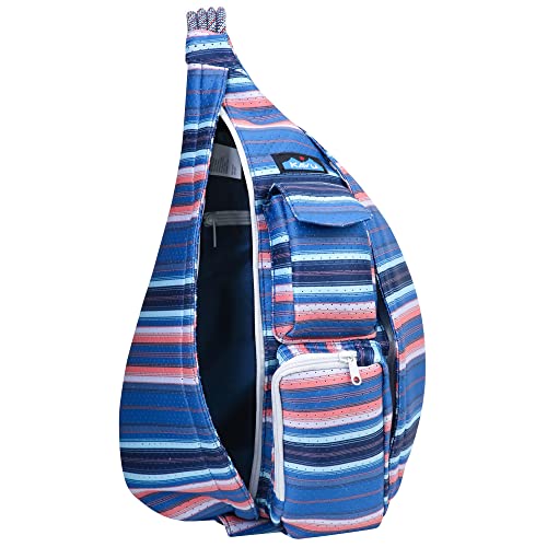 KAVU Mesh Rope Pack Sling Crossbody Backpack - Reef Stripe