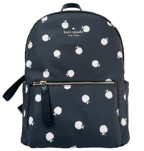 Kate Spade Chelsea Little Better Nylon Large Backpack Black Multi Apple