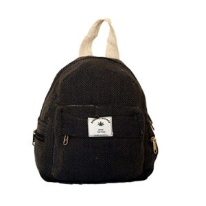 eco friendly mini backpack for girls handmade hemp backpack for women organic beautiful small backpack for girl