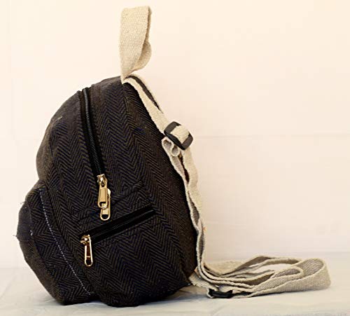 Eco Friendly Mini Backpack For Girls Handmade Hemp Backpack For Women organic Beautiful Small Backpack for girl