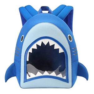 nohoo toddler backpack kids backpack cute animal schoolbag waterproof ocean backpack for baby boys girls age 3 to 6 (shark)