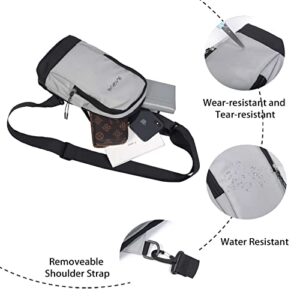 Crossbody sling chest bag shoulder backpack for casual hiking dark grey