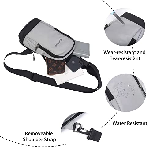 Crossbody sling chest bag shoulder backpack for casual hiking dark grey