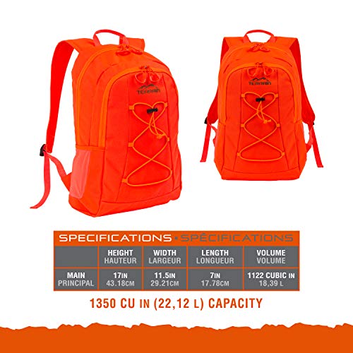 Allen Company Orange Camo Daypack - Hiking, Hunting, Camping Backpack - Orange Camouflage Medium Pack - Backpack for Hiking, Camping or Hunting - Terrain Tundra 22.1L Pack: Blaze Orange