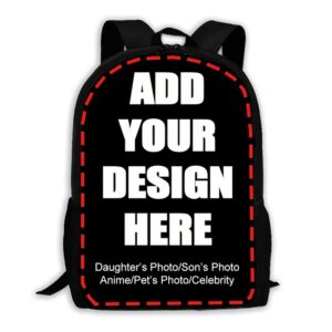 zifoca custom laptop backpack, customized backpacks with photos, personalized travel backpacks bookbag gifts for women men 17in