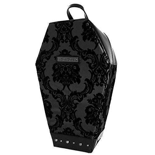 Madame Mistress Damask Black PVC Coffin Backpack by Rock Rebel