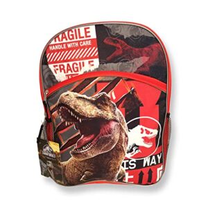jurassic world 16″ backpack- handle with care
