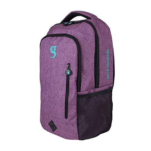 geckobrands Ambition Backpack – School/Work Backpack, Purple/Teal