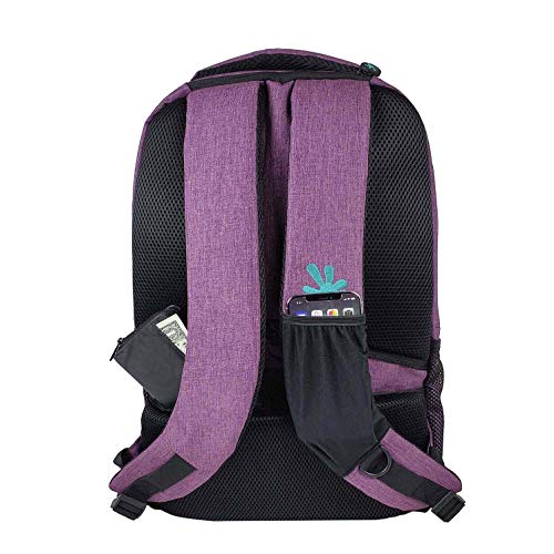 geckobrands Ambition Backpack – School/Work Backpack, Purple/Teal