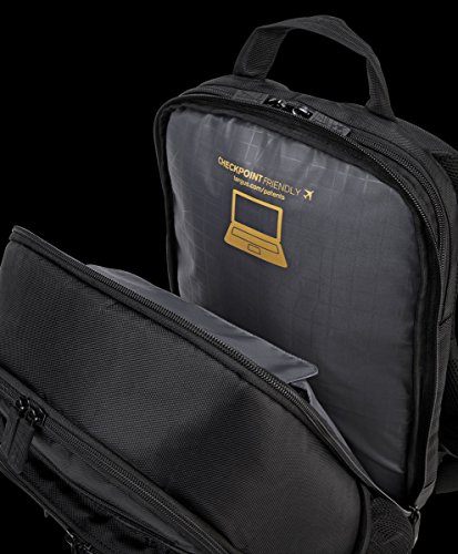 Targus Revolution Travel and Checkpoint-Friendly Laptop Backpack with Protective Sleeve for 14-Inch Laptop and Felted Phone Pocket, Black (TEB012US)