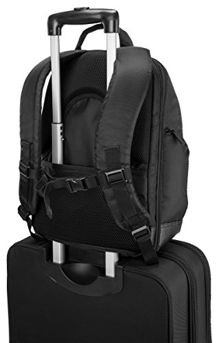 Targus Revolution Travel and Checkpoint-Friendly Laptop Backpack with Protective Sleeve for 14-Inch Laptop and Felted Phone Pocket, Black (TEB012US)