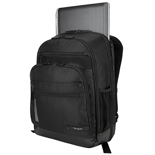 Targus Revolution Travel and Checkpoint-Friendly Laptop Backpack with Protective Sleeve for 14-Inch Laptop and Felted Phone Pocket, Black (TEB012US)