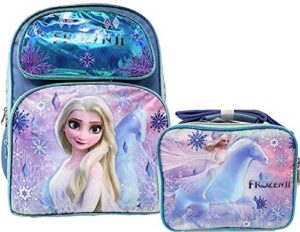 disney frozen ‘magical horse’ full size 16 inch backpack & insulated lunch bag